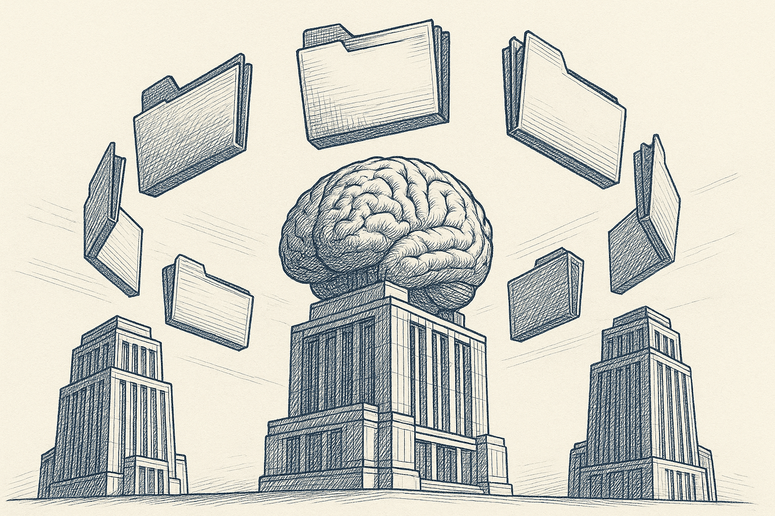 Context link architecture for organizing company knowledge
