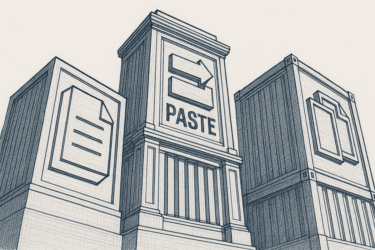 Traditional copy-paste workflows between documents and AI tools